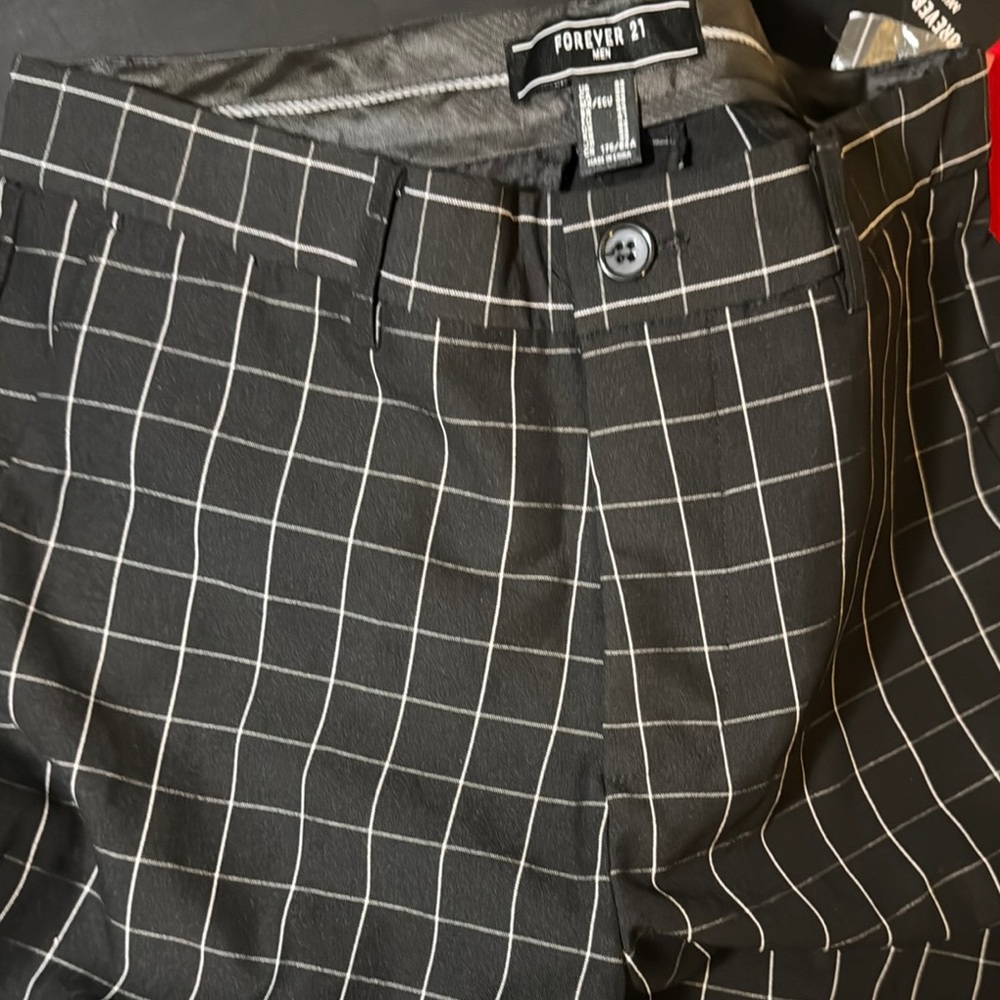 Forever 21 Black and White Checkered Pants